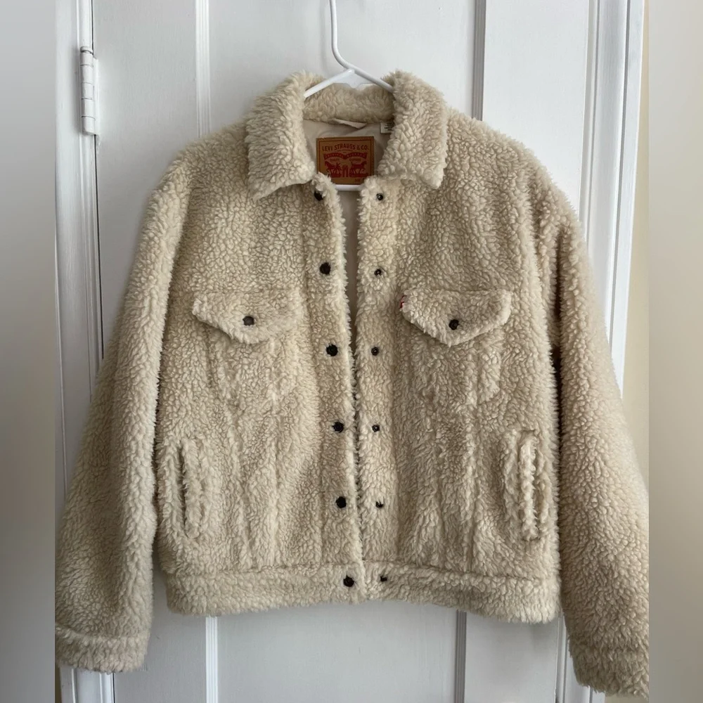 NWOT Levi’s Faux Shearling Jacket Women’s Small - Picture 6 of 7